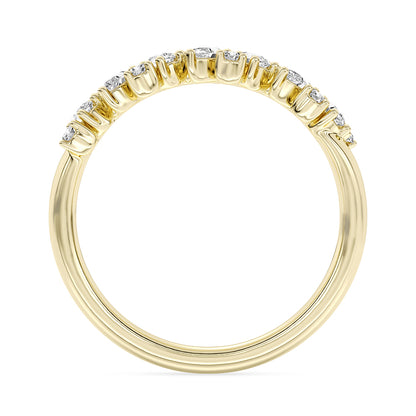 Fancy Pear and Round Band 0.42 ctw