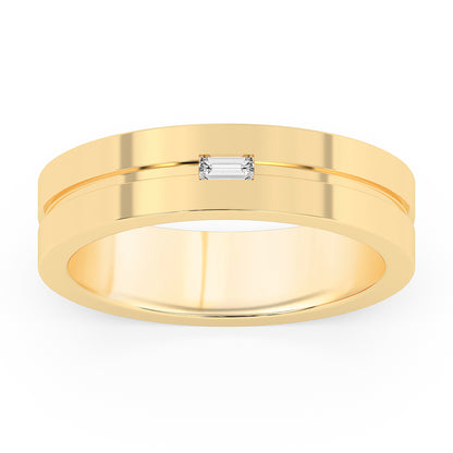 Men's Baguette Band 0.08 ct