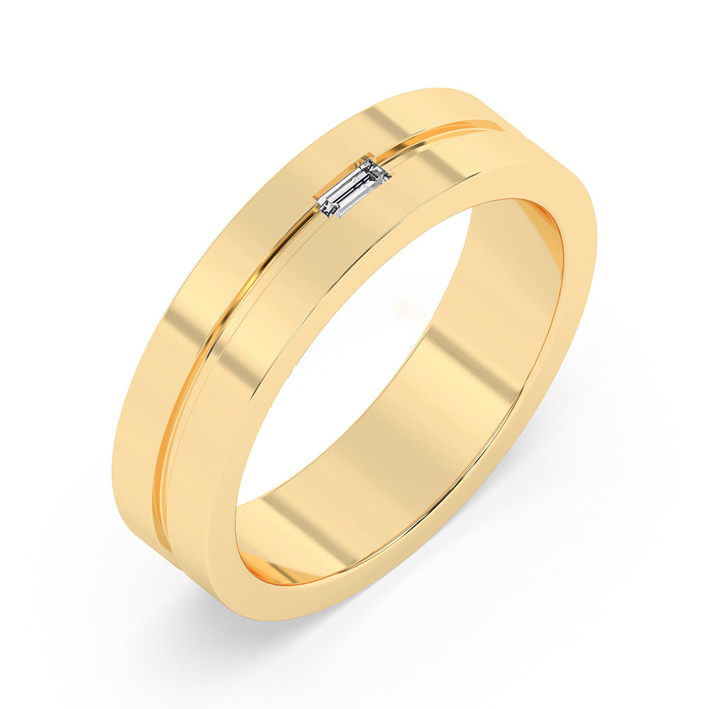 Men's Baguette Band 0.08 ct