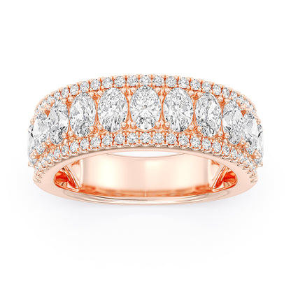 Oval and Round Diamond Band 1.97 ctw