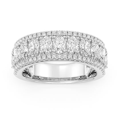 Oval and Round Diamond Band 1.97 ctw