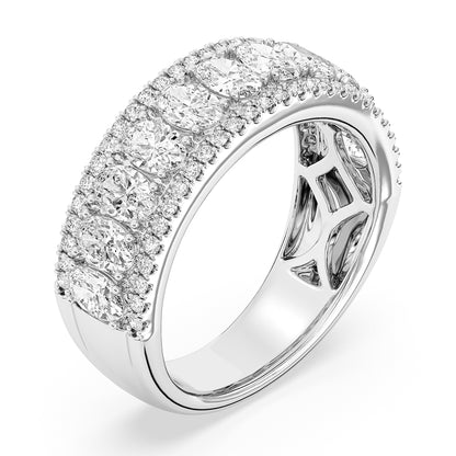 Oval and Round Diamond Band 1.97 ctw