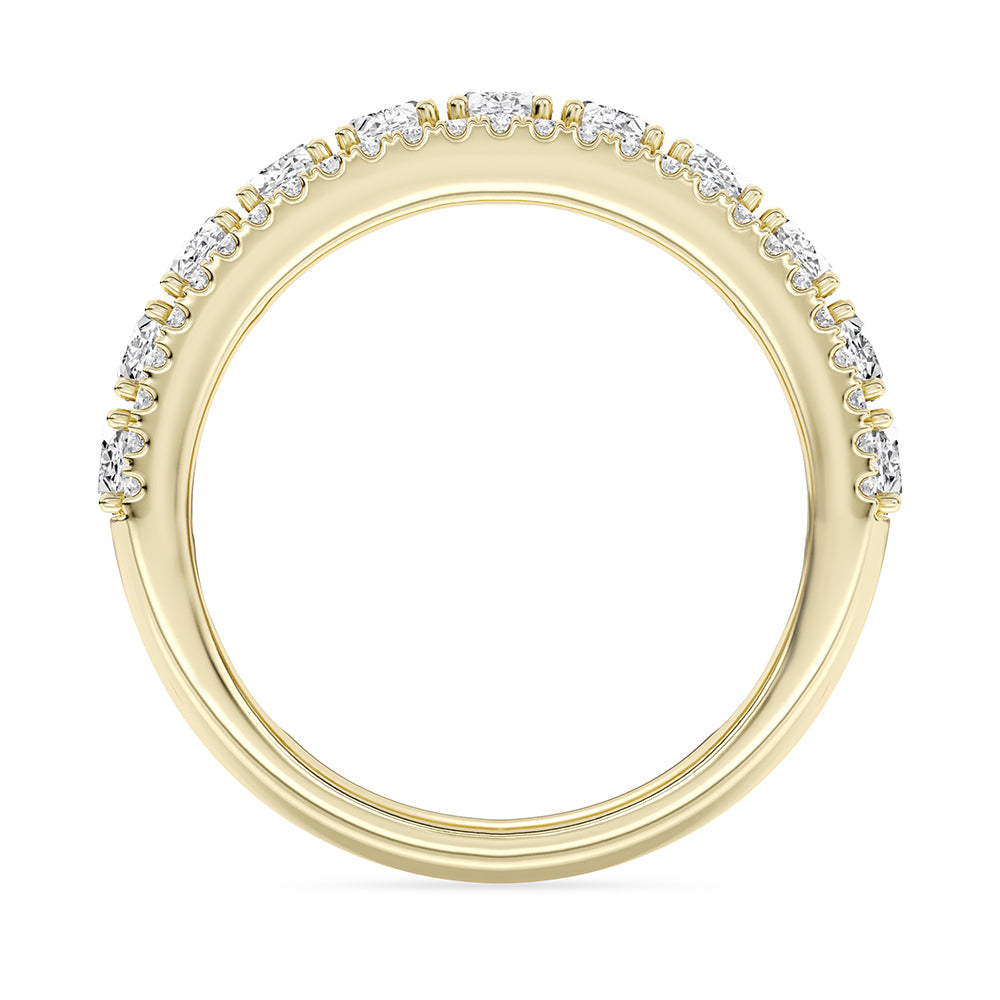 Oval and Round Diamond Band 1.97 ctw