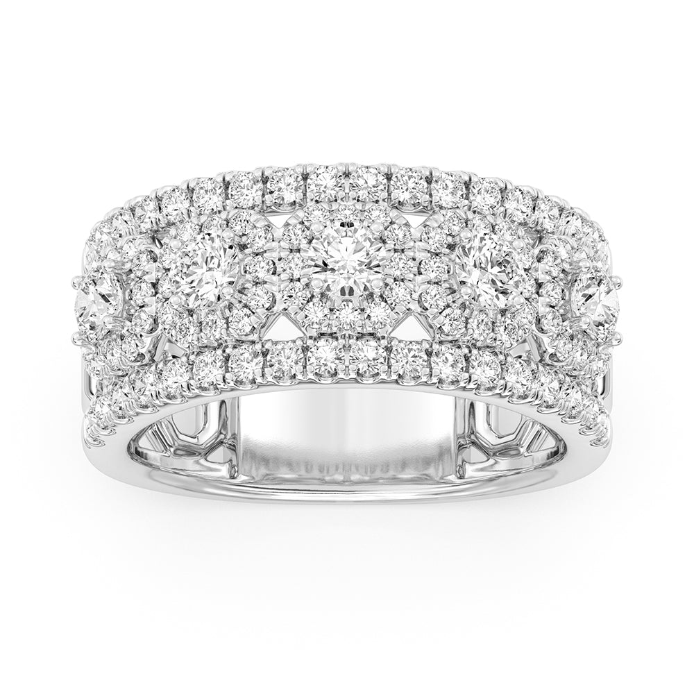 Wide Round Diamond Band 1.36 ctw