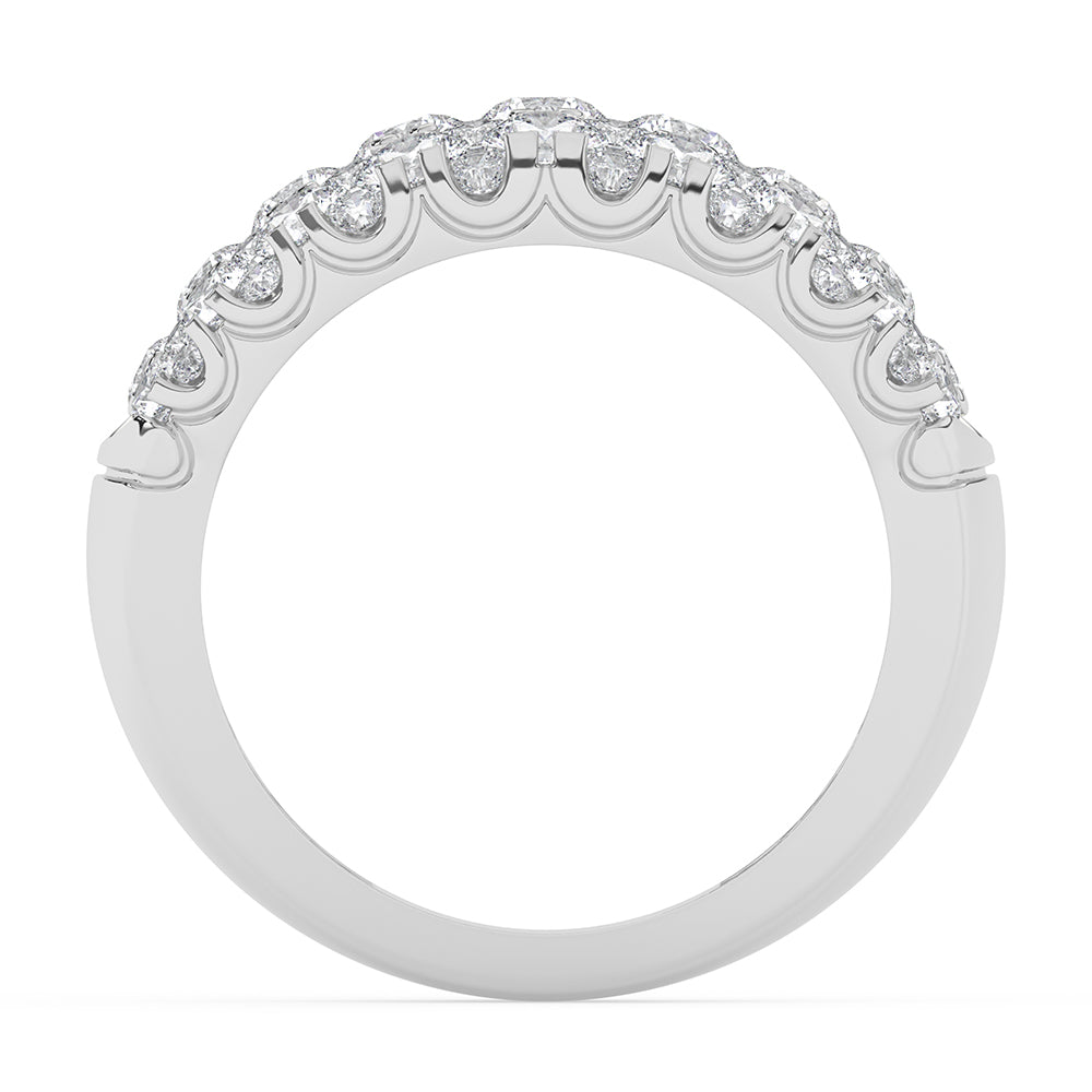 Round Half Eternity Pave Band 2.9 ctw