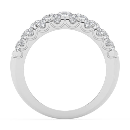 Round Half Eternity Pave Band 2.9 ctw