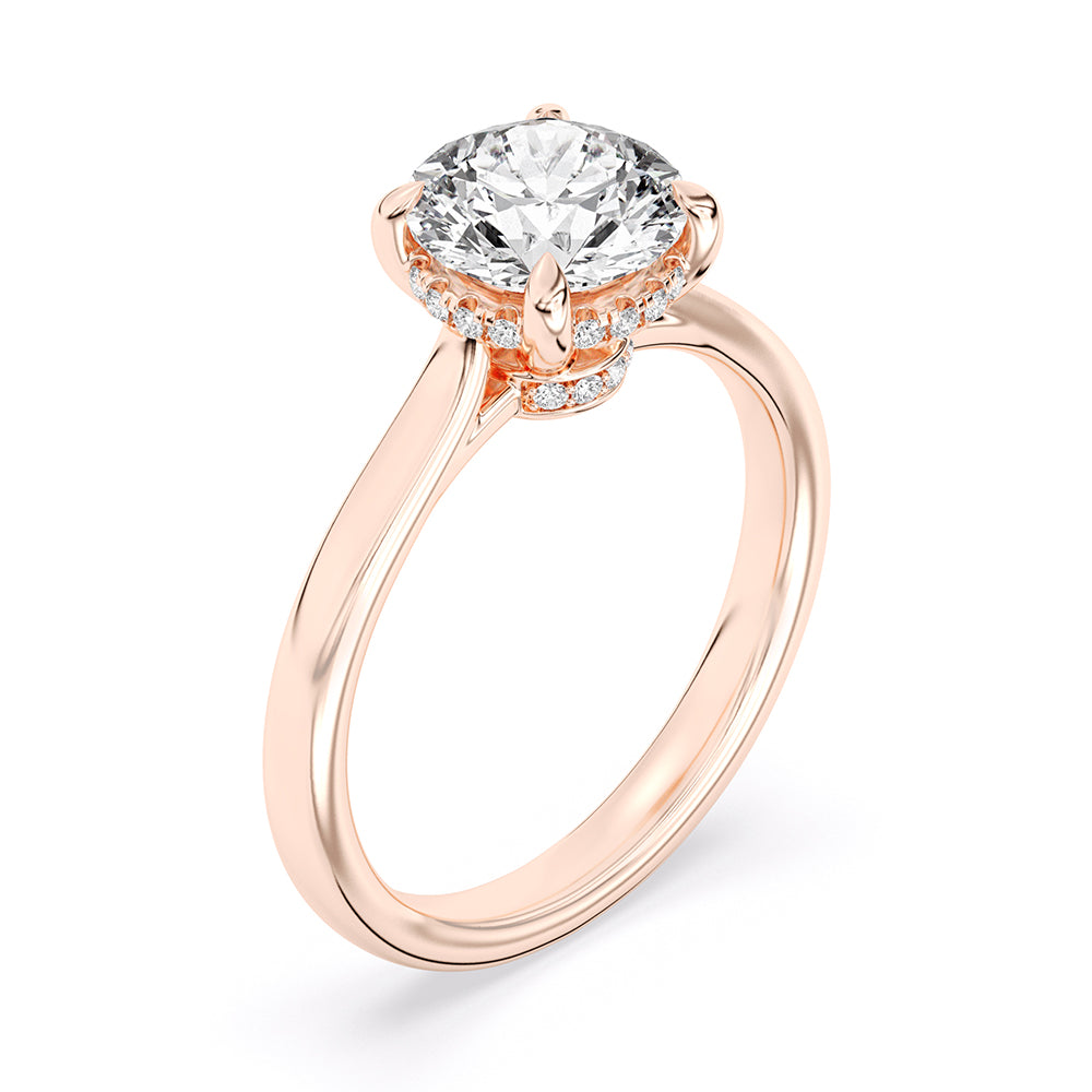 Hidden Halo Engagement Ring 0.15 ctw