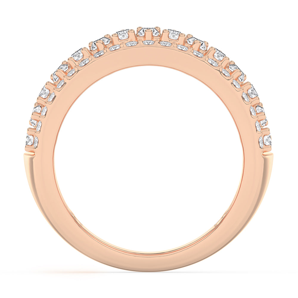 Wide Baguette and Round Diamond Band 1.73 ctw