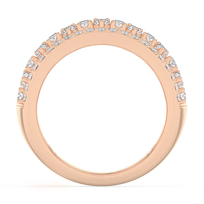 Wide Baguette and Round Diamond Band 1.73 ctw