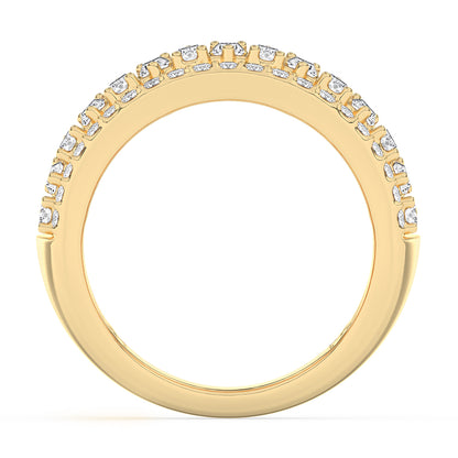 Wide Baguette and Round Diamond Band 1.73 ctw