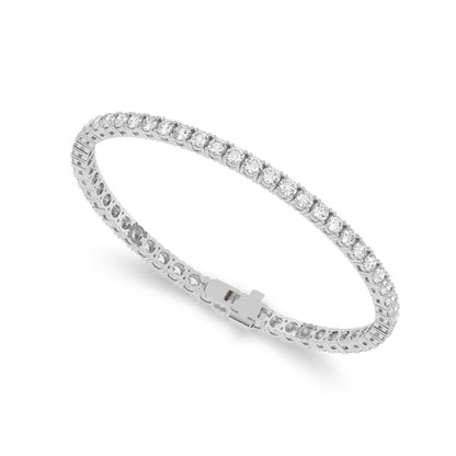 Tennis Bracelet with Round Links 5 ctw