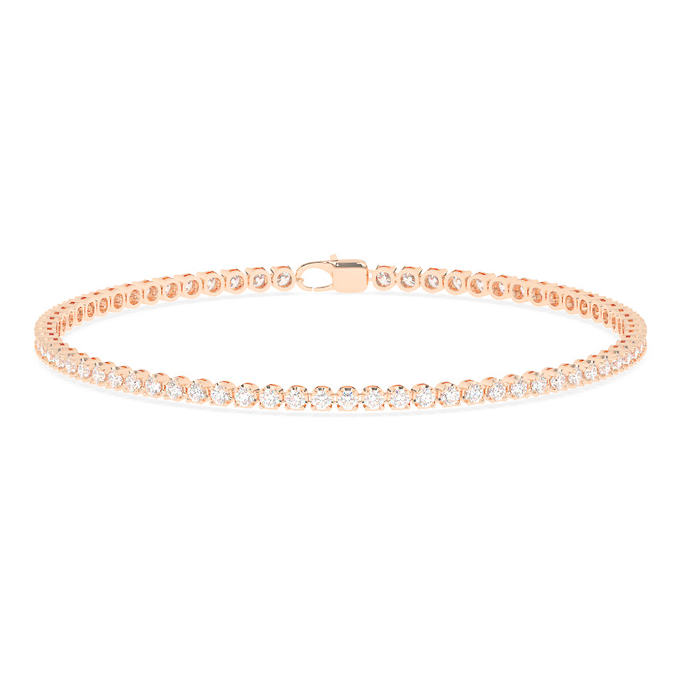 Crossfor Tennis Bracelet with Lobster Lock 3 ctw