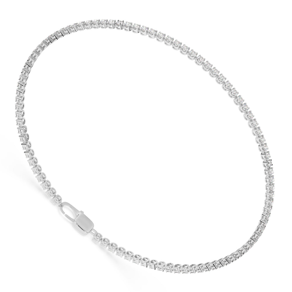 Crossfor Tennis Bracelet with Lobster Lock - 7 inches - 1 ctw