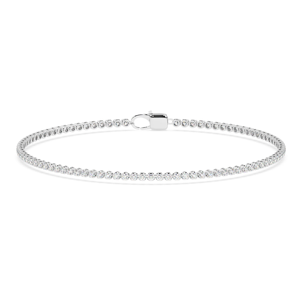 Crossfor Tennis Bracelet with Lobster Lock - 7 inches - 2 ctw