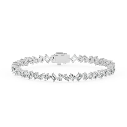 Emerald, Oval, Pear, Rounds-Multi Diamond Bracelet 6 ctw