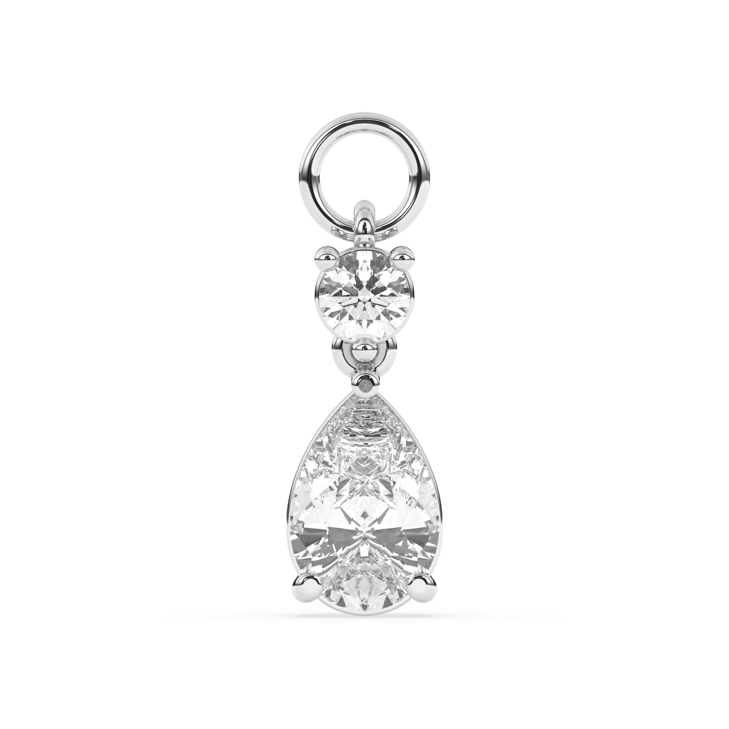 Pear, Round Diamond Charm 0.82 ctw