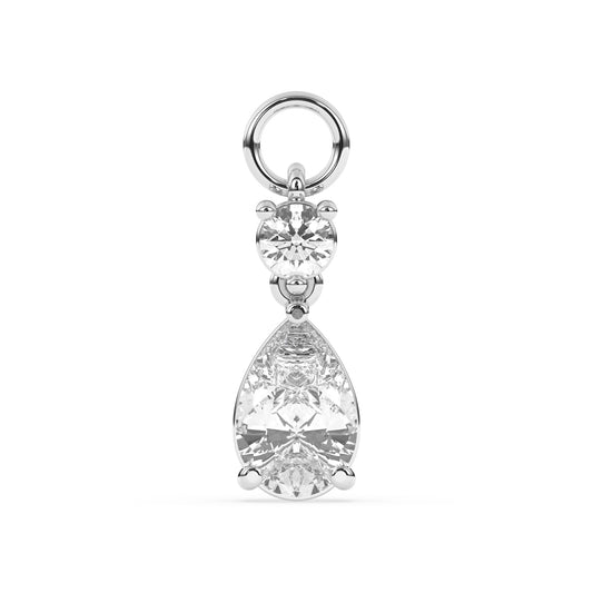 Pear, Round Diamond Charm 0.82 ctw