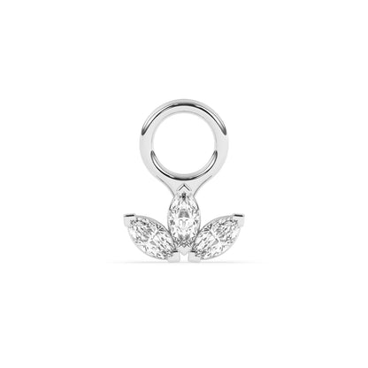 Lotus Marquise Diamond Charm 0.09 ctw