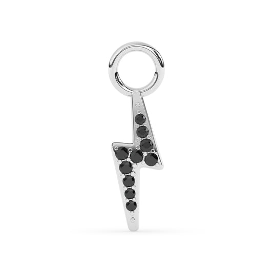 Lightening Round Black Diamond Charm 0.05 ctw