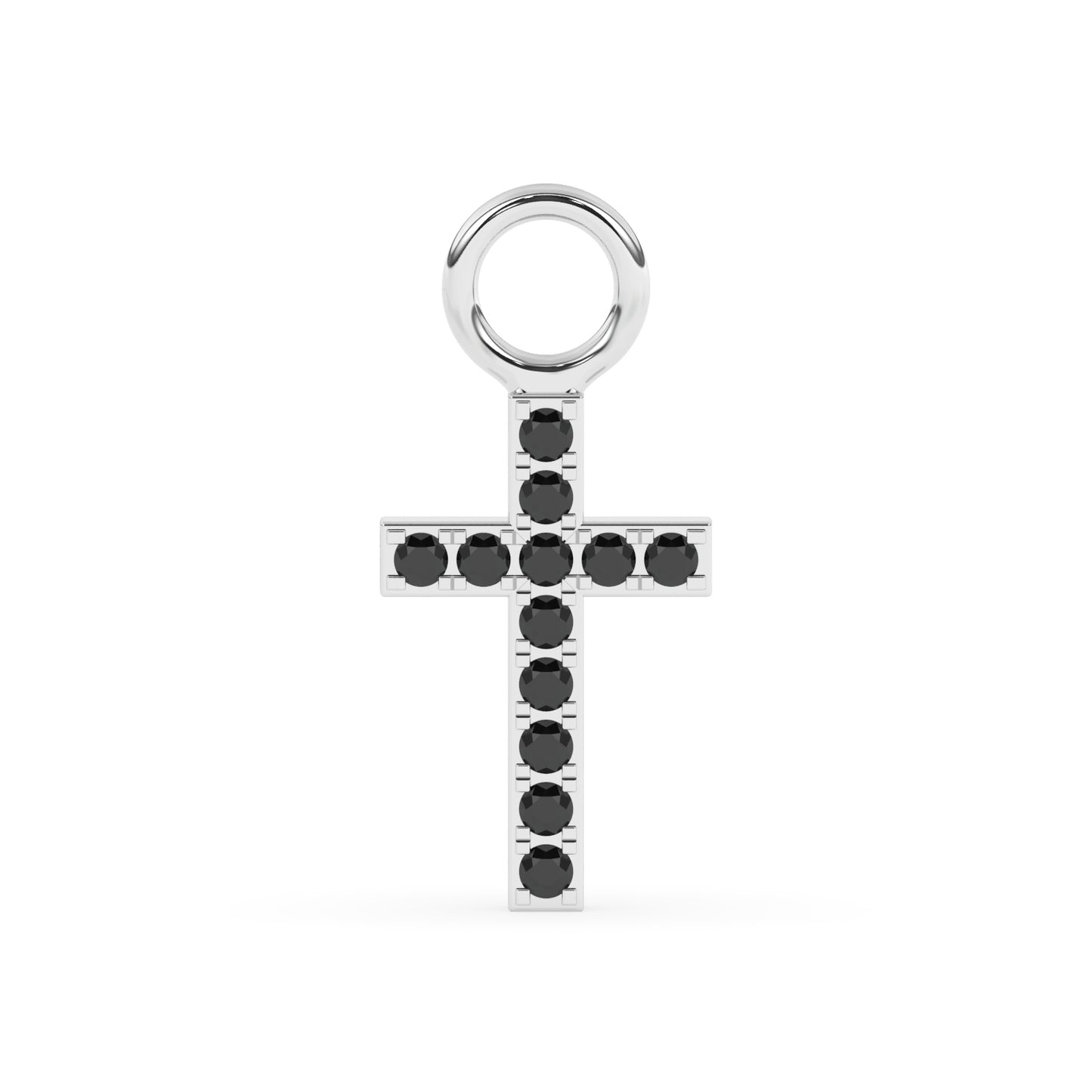 Cross Black Diamond Charm 0.09 ctw