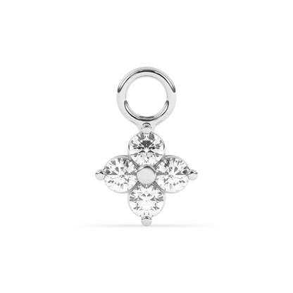 Clover Round Diamond Charm 0.27 ctw