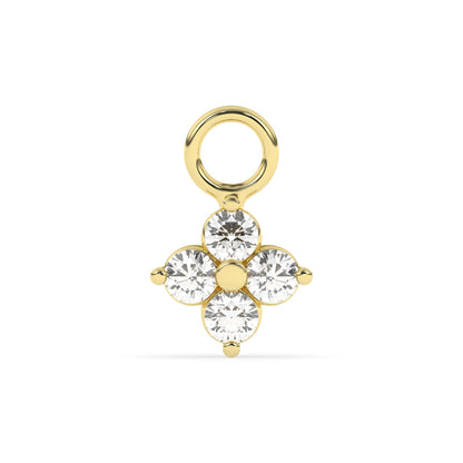 Clover Round Diamond Charm 0.27 ctw