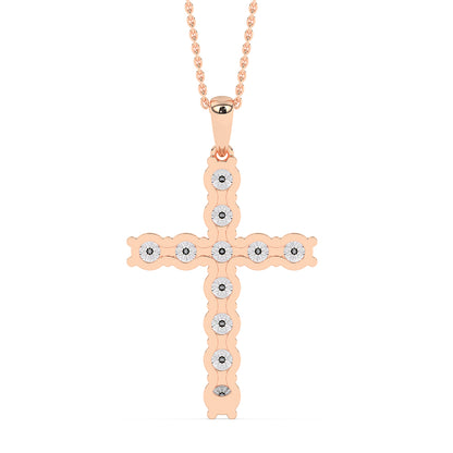 Cross Pendant with 18" Chain 2.20 ctw