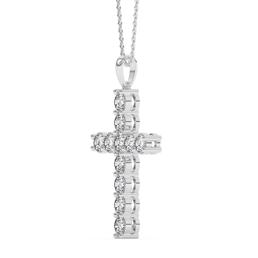 Cross Pendant with 18" Chain 2.20 ctw