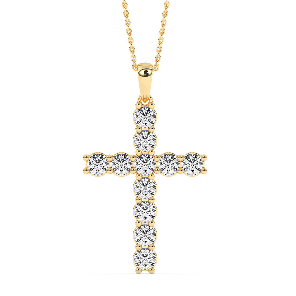 Cross Pendant with 18" Chain 2.20 ctw