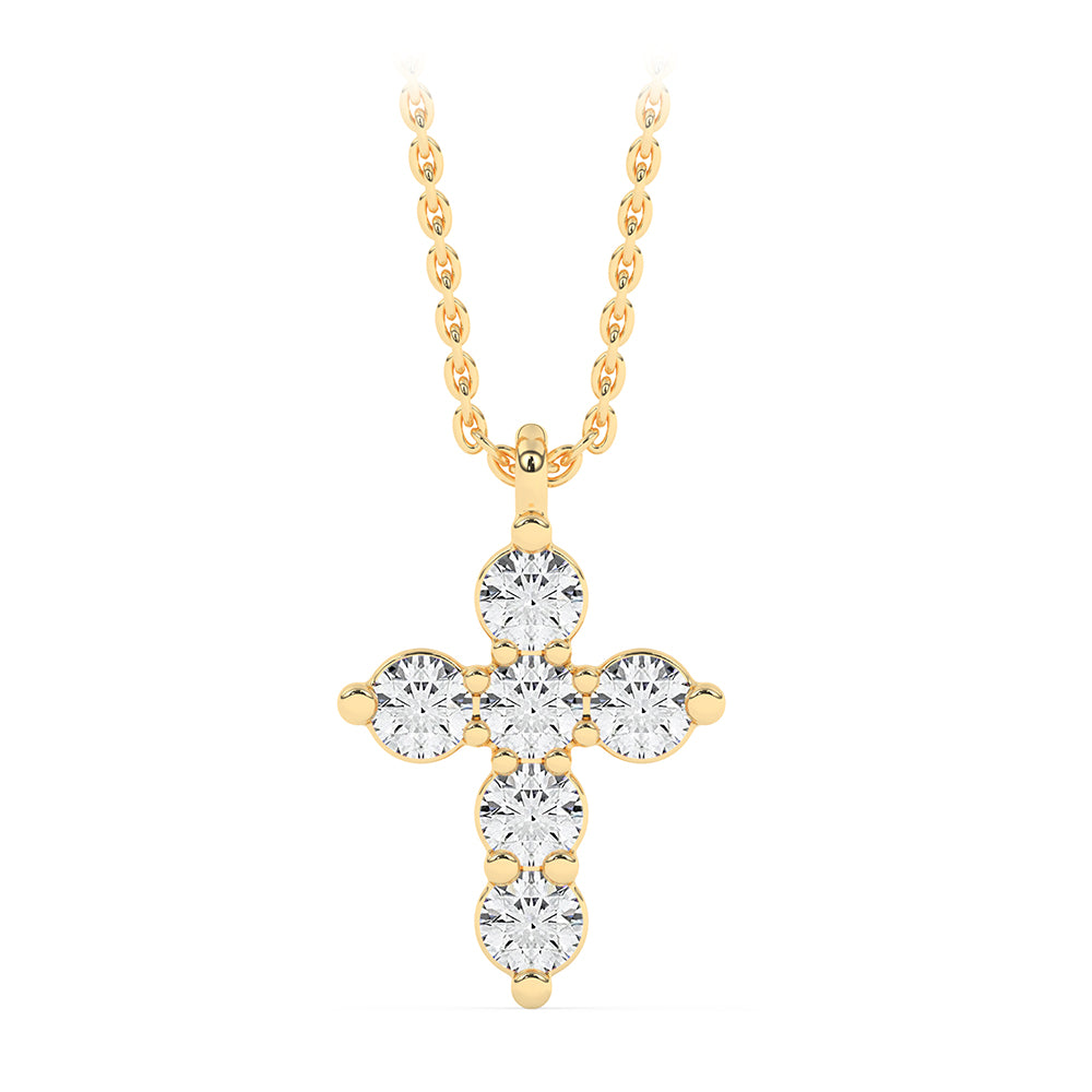 Cross Pendant with 18" Chain - 0.50 ctw