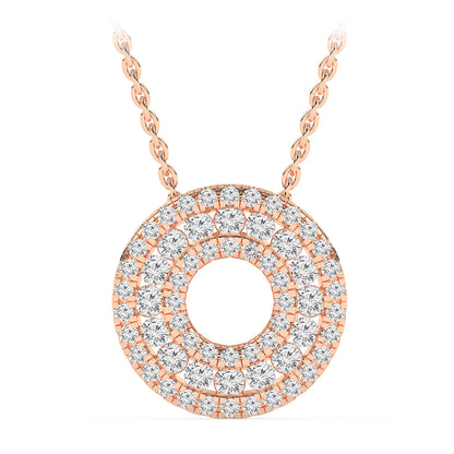 Circle Pendant with 18" Chain 0.45 ctw