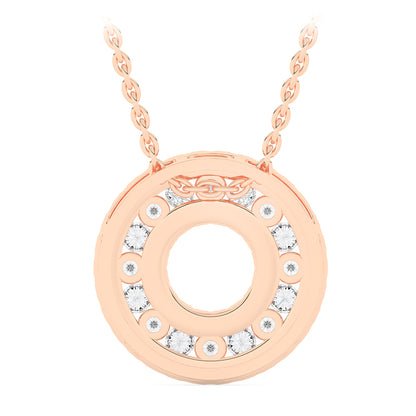 Circle Pendant with 18" Chain 0.45 ctw