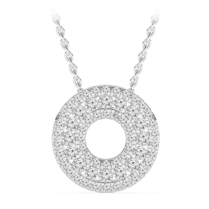 Circle Pendant with 18" Chain 0.45 ctw