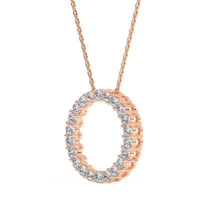 Circle Pendant with 18" Chain - 1.7 ctw