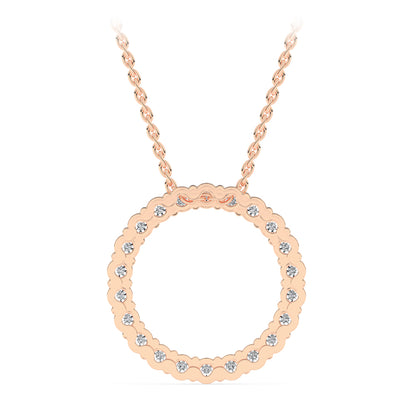 Circle Pendant with 18" Chain - 1.7 ctw