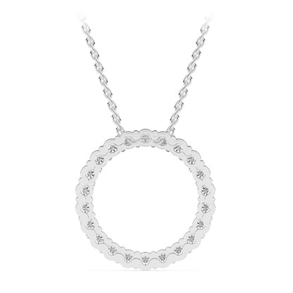 Circle Pendant with 18" Chain - 1.7 ctw