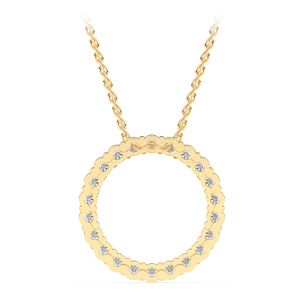 Circle Pendant with 18" Chain - 1.7 ctw