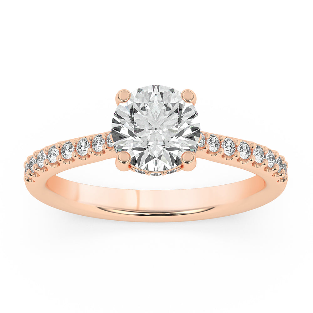 Hidden Halo Engagement Ring 0.30 ctw