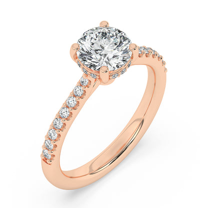 Hidden Halo Engagement Ring 0.30 ctw