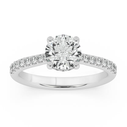 Hidden Halo Engagement Ring 0.30 ctw