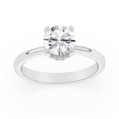 Solitaire Engagement Ring with Collar 0.10 ctw