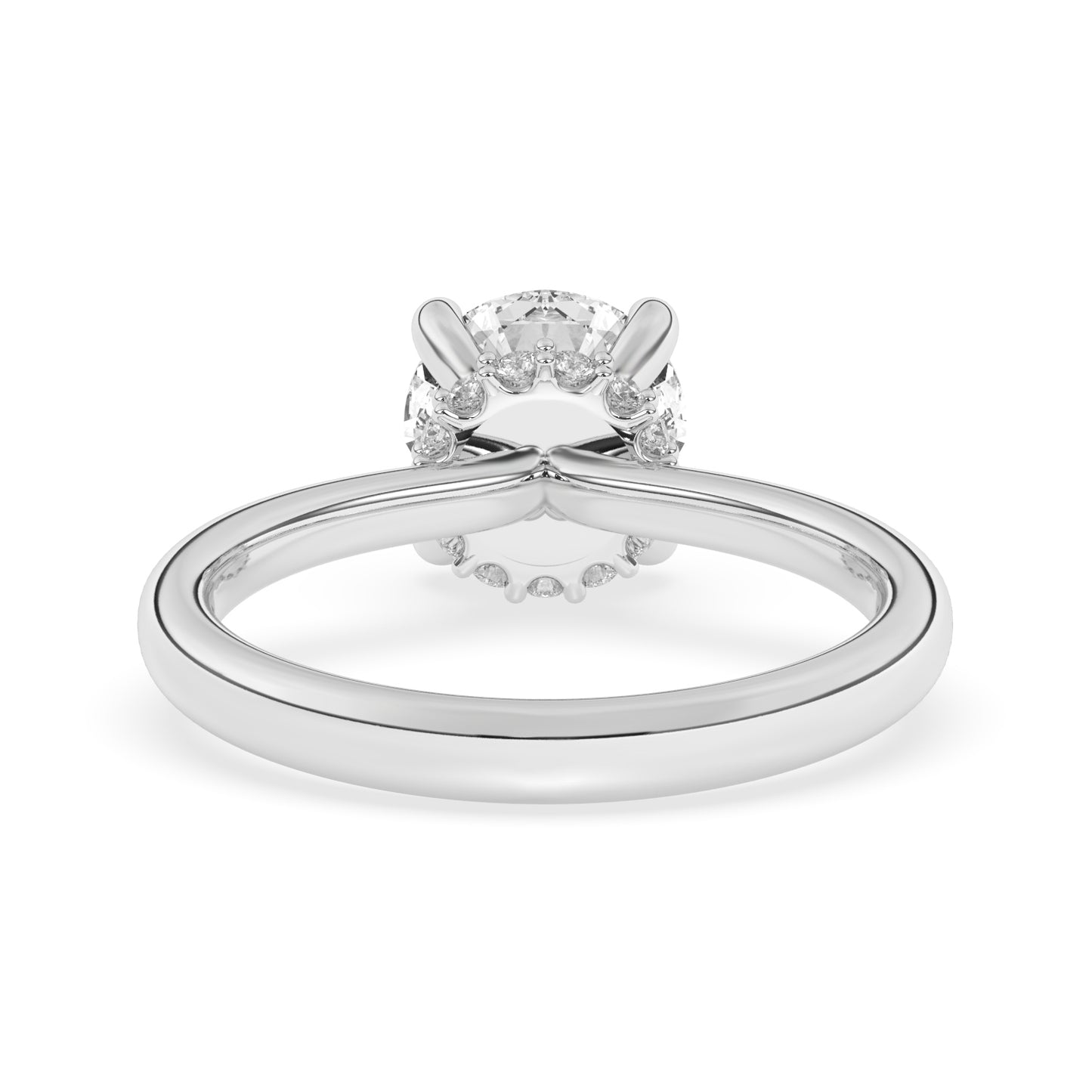 Solitaire Engagement Ring with Collar 0.10 ctw