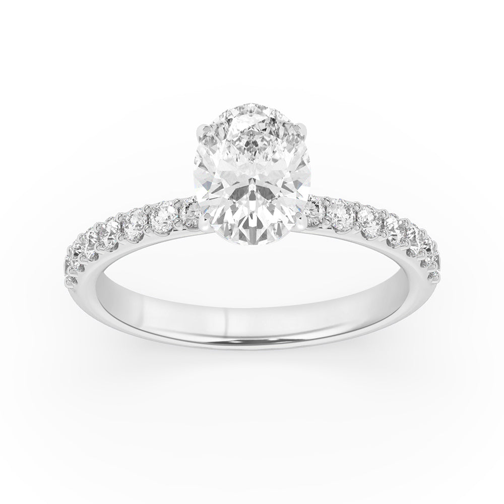 Collar Engagement Ring 0.4 ctw