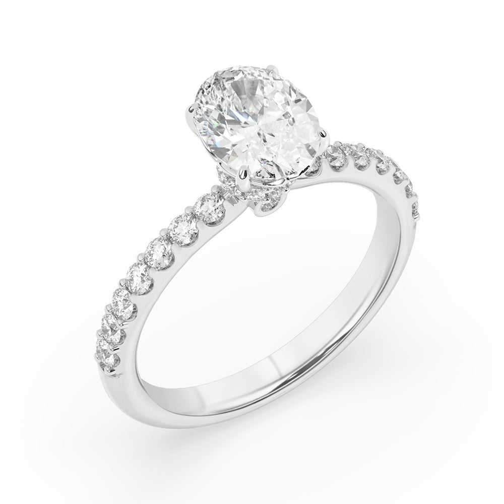 Collar Engagement Ring 0.4 ctw