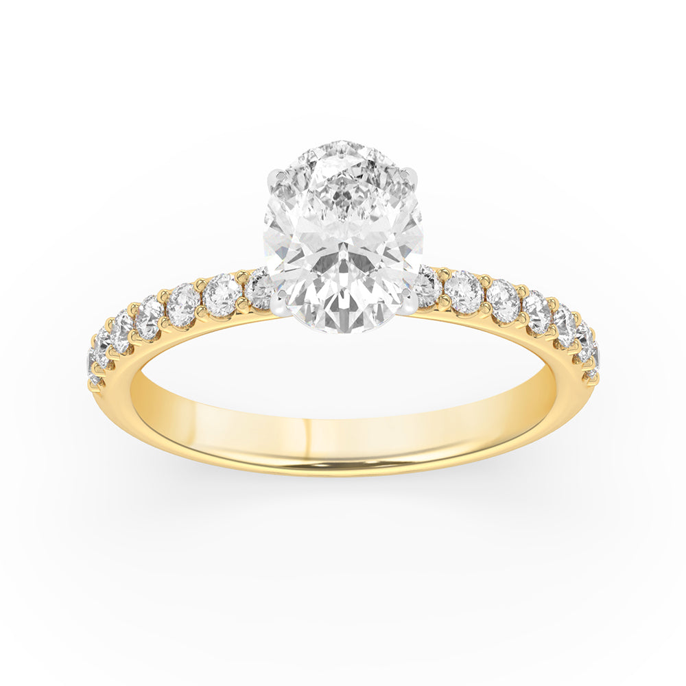 Collar Engagement Ring 0.4 ctw