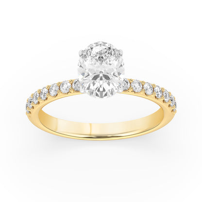 Collar Engagement Ring 0.4 ctw