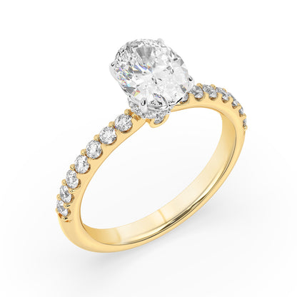 Collar Engagement Ring 0.4 ctw