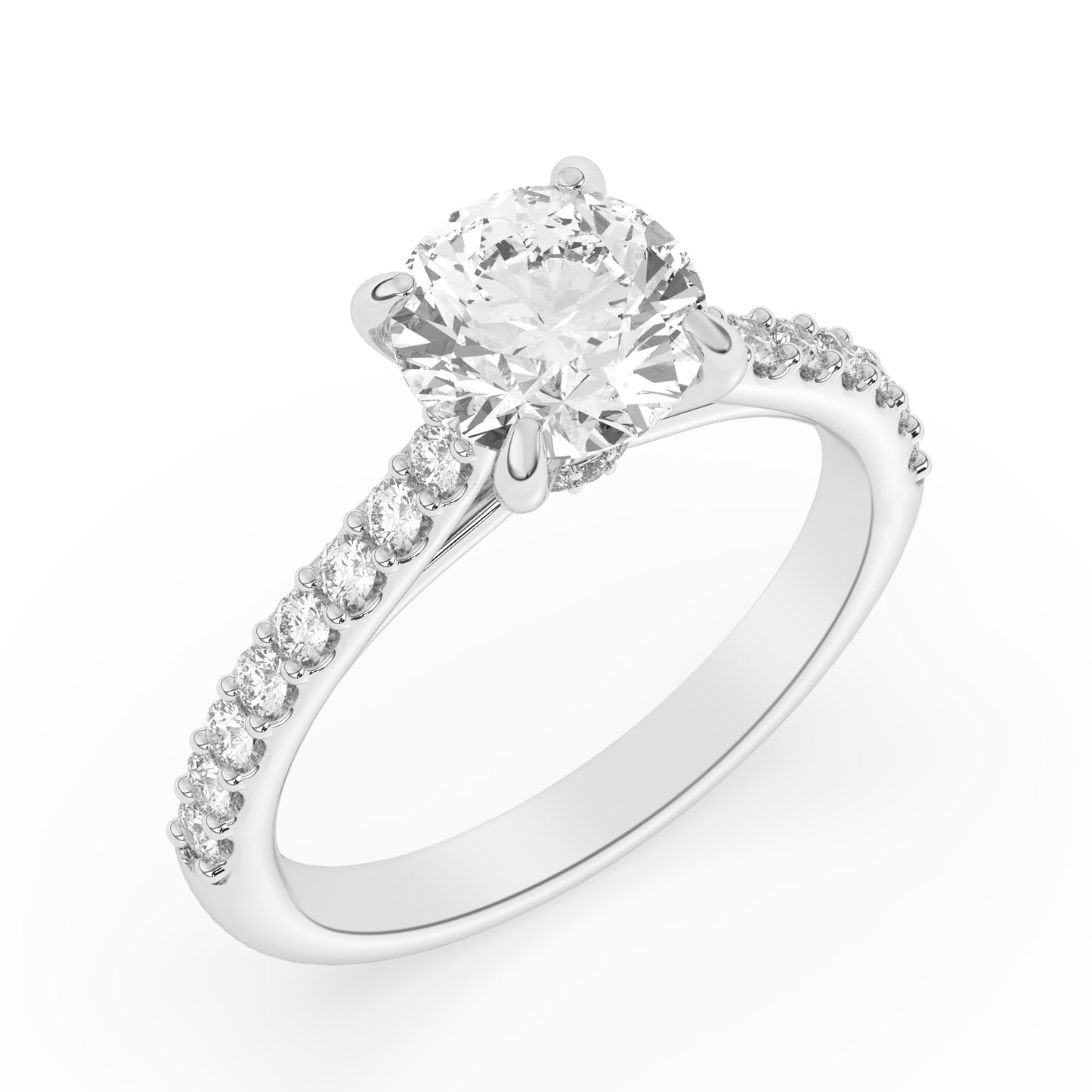 Hidden Halo Engagement Ring 0.4 ctw