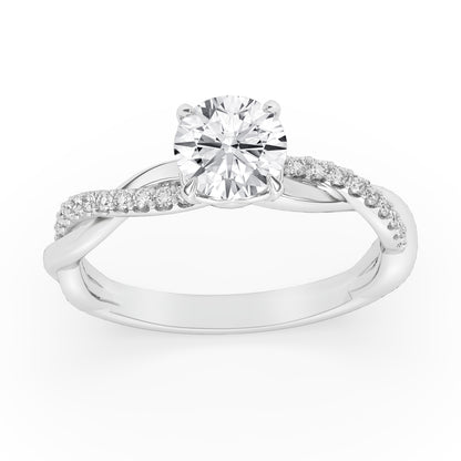 Spiral Shank Engagement Ring 0.10 ctw