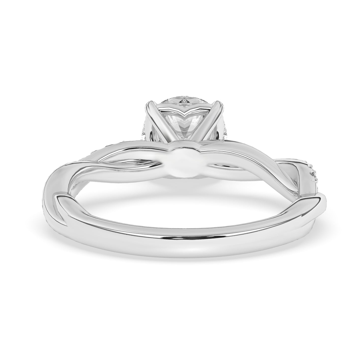 Spiral Shank Engagement Ring 0.10 ctw